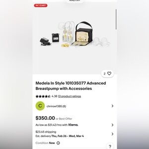 Medela In Style Advanced Breast Pump starter kit plus tons of additional parts